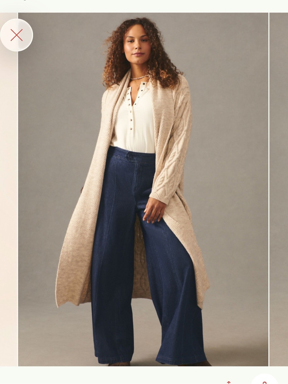 Anthropologie Cable Knit Long Cardigan